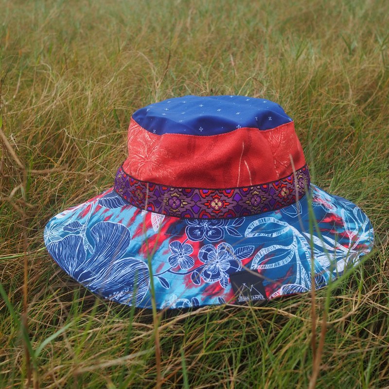 登山帽 Scrap Bucket Hat | 香港手作り - 帽子 - ポリエステル 