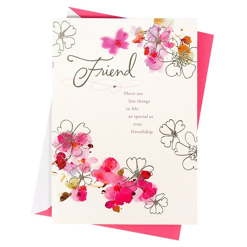 May our friendship make you feel full of happiness [Hallmark-Birthday Wishes Card] - Cards & Postcards - Paper White