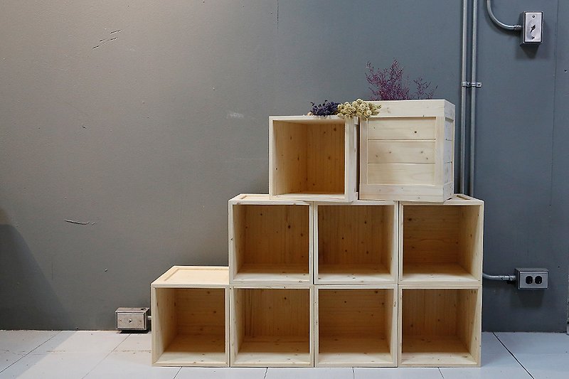 Country Wind Wooden Decoration / Storage Box / Trash / Storage Box / Installation Art ****Uncoated**** - งานไม้/ไม้ไผ่/ตัดกระดาษ - ไม้ สีนำ้ตาล