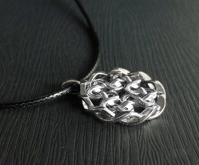 925 Sterling Silver Celtics Knot Vintage Pendant Necklace For Men Anni