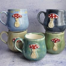 Handmade art mug Princess Frog Relief mug Blue Pottery Mug Fairy cup - Shop  PorcelainShoppe Mugs - Pinkoi