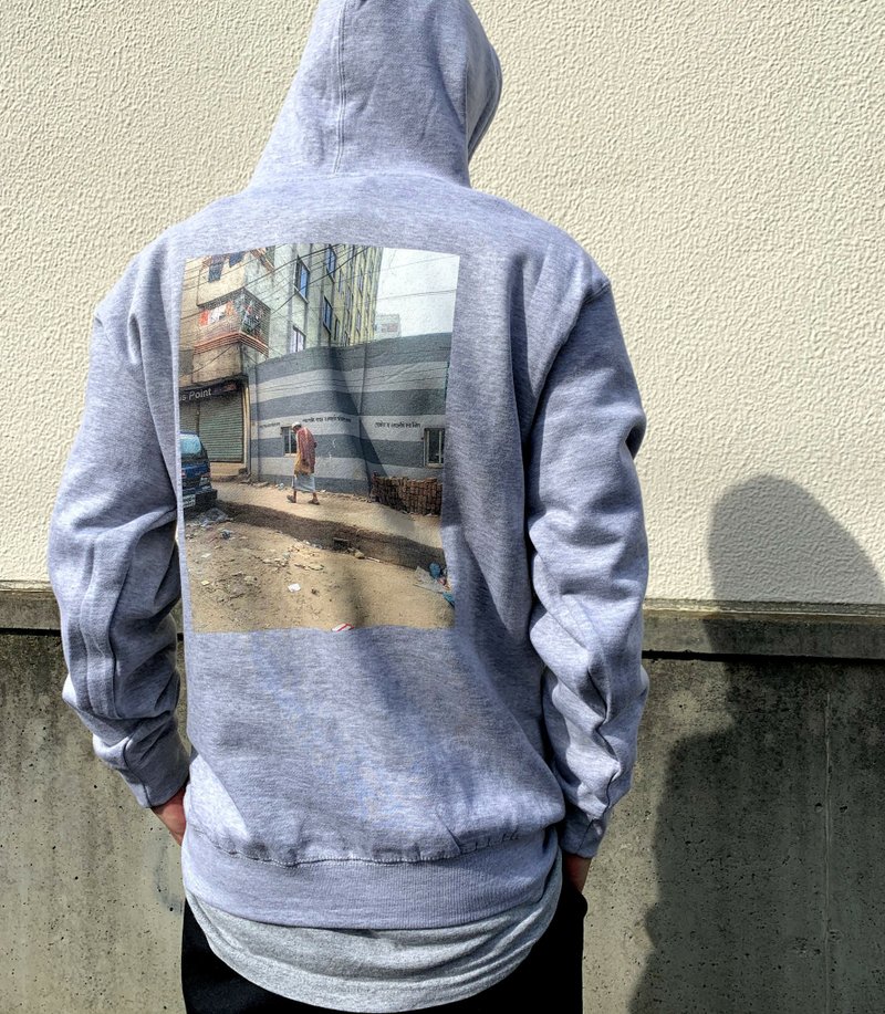 【Skilled Workers】バングラディシュ　パーカー　Bangladesh　hoodie　フーディ グレー - 帽T/大學T - 棉．麻 灰色