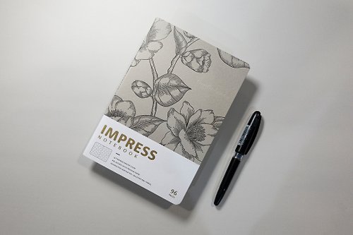Aoto Letterpress 歐圖印刷 IMPRESS A5活版筆記薄 / 點點款 / 灰色