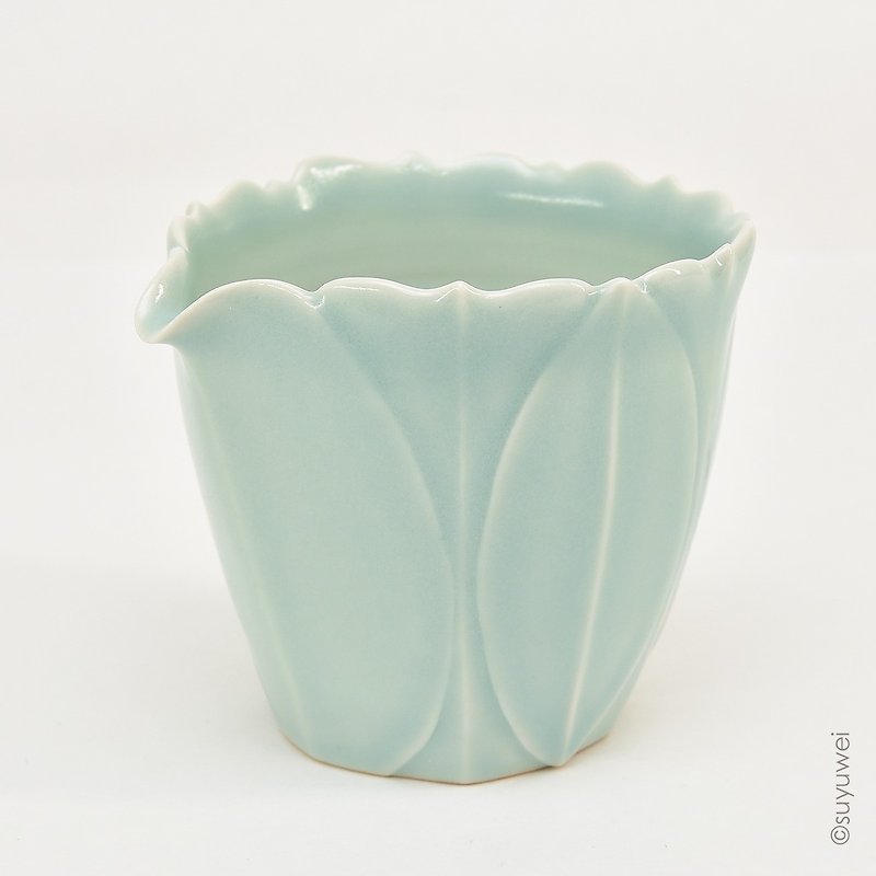 Su Yu Wei-粒なし緑磁茶海（ジャスティスカップ） - 急須・ティーカップ - 磁器 
