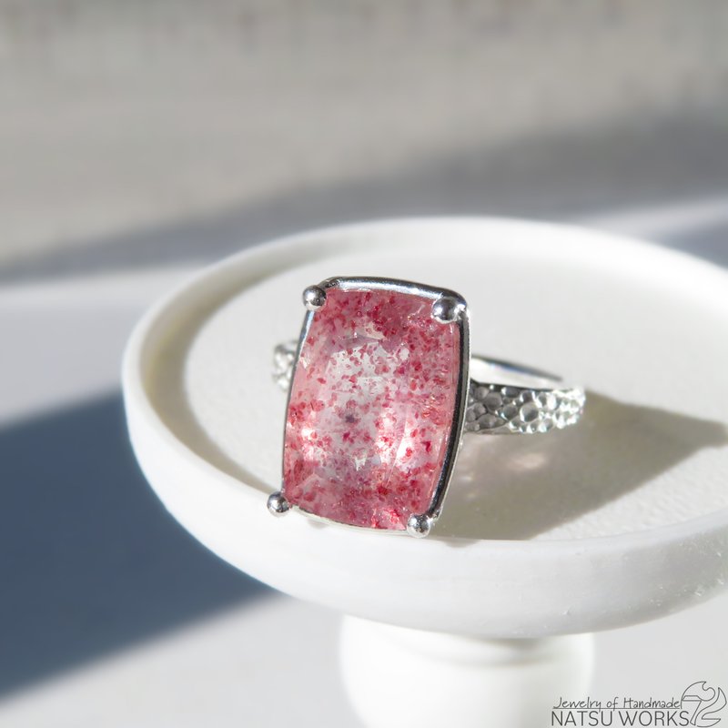 ストロベリー クォーツ リング / Strawberry Quartz Ring - 戒指 - 寶石 粉紅色