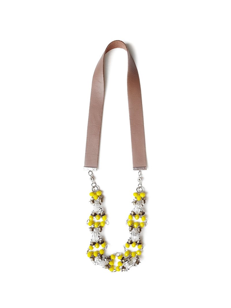 TRINA Long Link Hardware Necklace //YELLOW - Necklaces - Other Metals Yellow