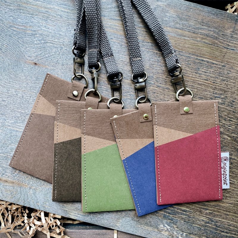 Leather paper hanging card holder Badge Holder - ที่ใส่บัตรคล้องคอ - กระดาษ 