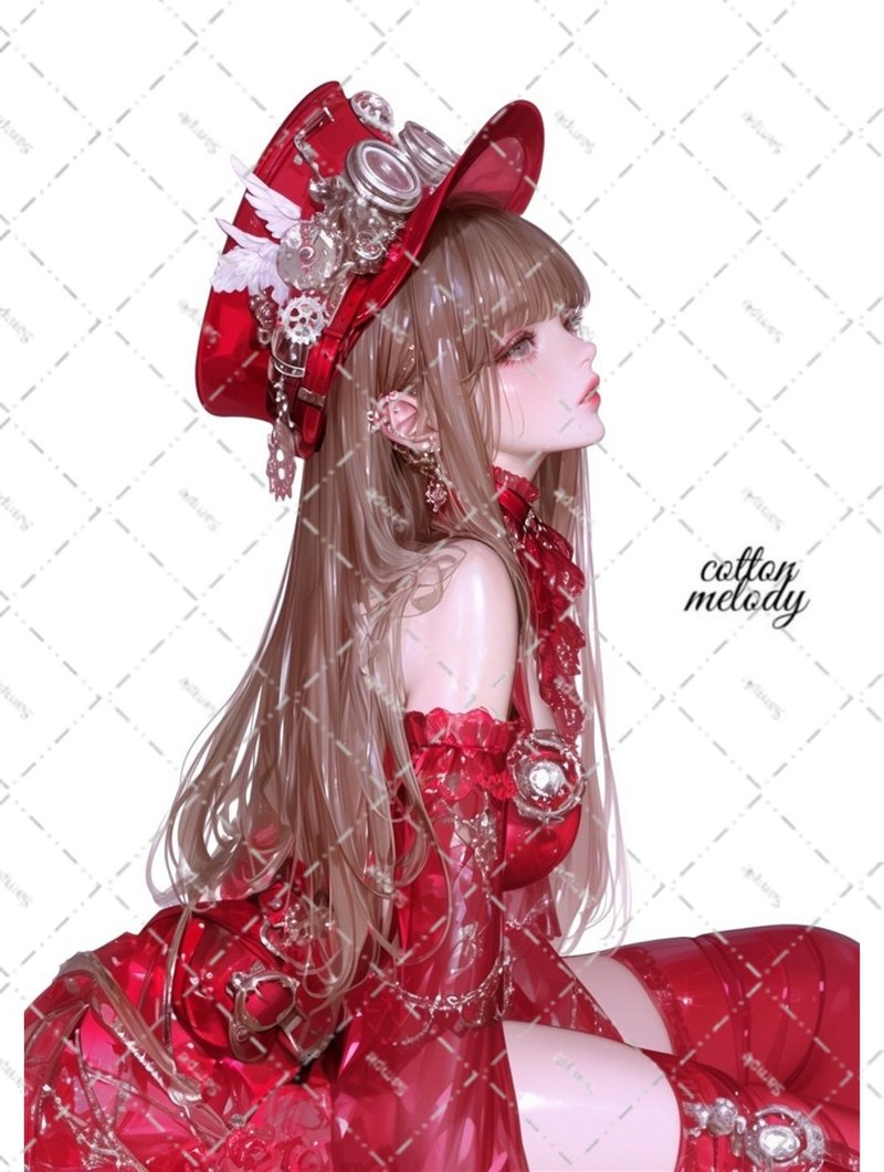 original sticker no.5521 人物ステッカー オリジナルステッカー 人物ステッカー 女の子ステッカー オリジナル人物ステッカー - 貼紙 - 紙 