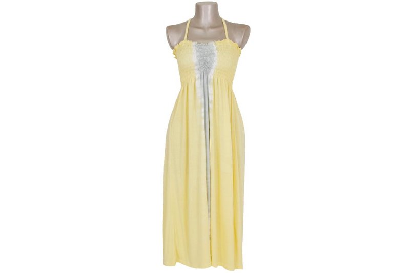 Thai Dai Summer Dress <Yellow> - ชุดเดรส - วัสดุอื่นๆ สีเหลือง