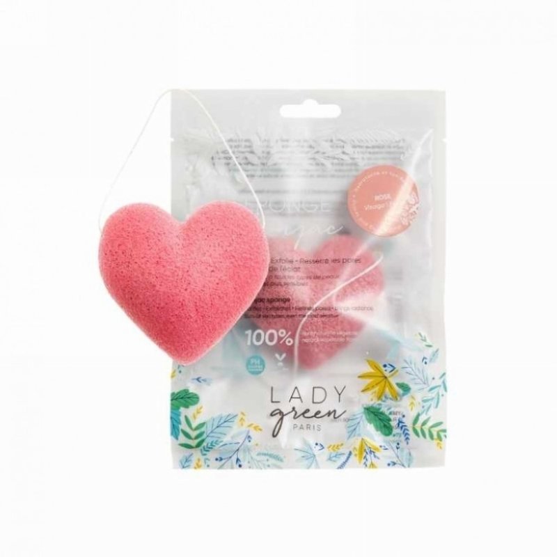 Konjac Face Sponge Rose - Facial Massage & Cleansing Tools - Eco-Friendly Materials Pink