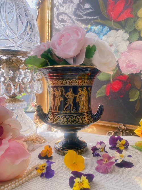 ギリシャハンドメイド陶器　24K 金彩　花瓶 adis ギリシャ陶器 24K 金彩 ハンドメイド 花瓶 花器 壺 - メルカリ