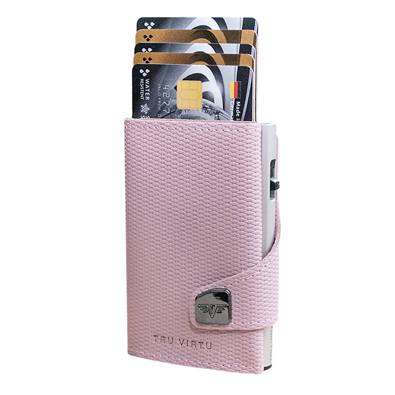 Tru Virtu Click and Slide Pink RFID Smart Wallet - Wallets - Genuine Leather Pink