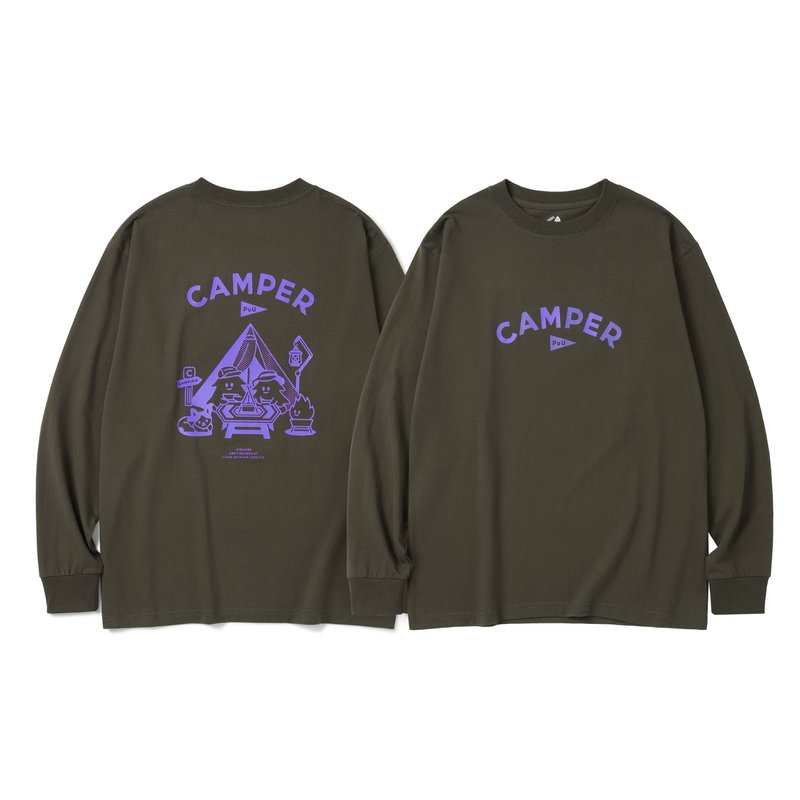 Camper puu 230g long-sleeved T-shirt camping couple and family - Unisex Hoodies & T-Shirts - Cotton & Hemp 