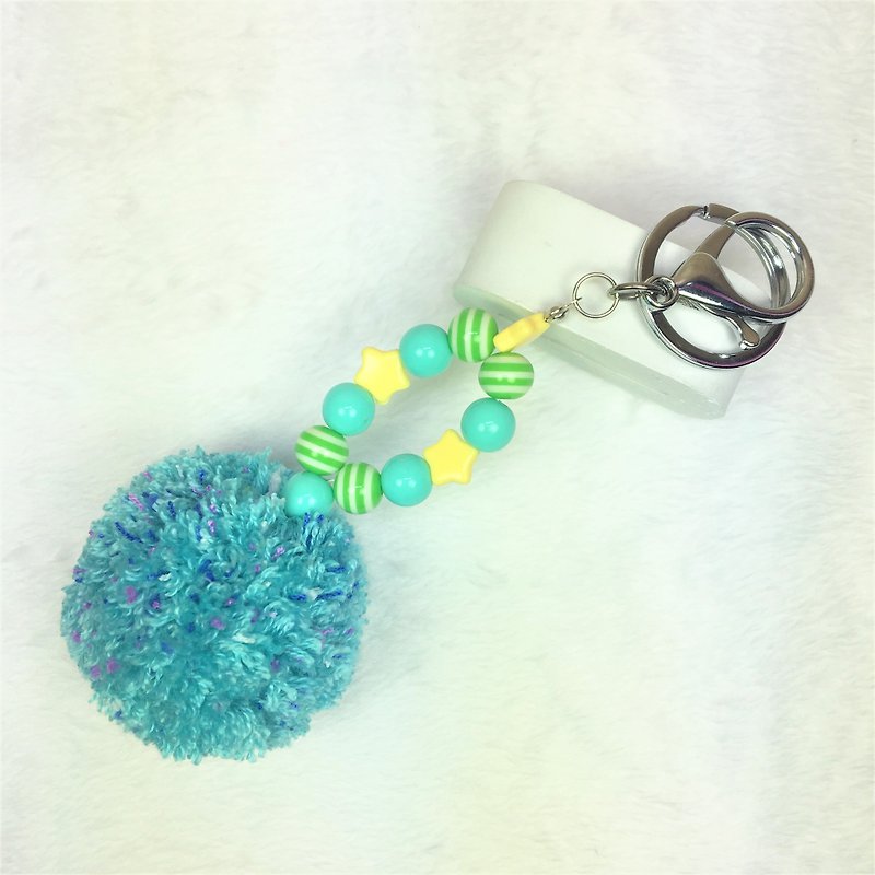Baobao hair ball pendant*hair ball key ring* - ที่ห้อยกุญแจ - เส้นใยสังเคราะห์ หลากหลายสี