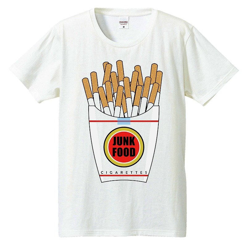 T-shirt / Junk Food - เสื้อยืดผู้ชาย - ผ้าฝ้าย/ผ้าลินิน ขาว