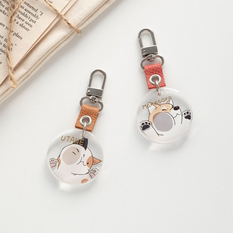 Name Plump Keychain [Animal] Cat Dog Pet Original Charm HS56K - ที่ห้อยกุญแจ - เรซิน สีใส