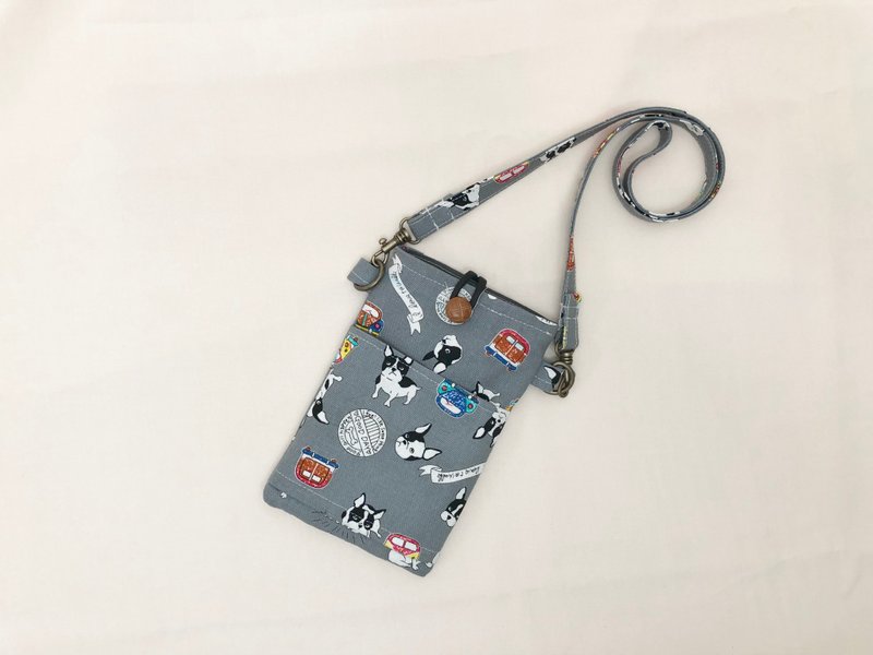 Customized fabric selection-handmade hanging French dou driving mobile phone case birthday gift - อื่นๆ - ผ้าฝ้าย/ผ้าลินิน หลากหลายสี