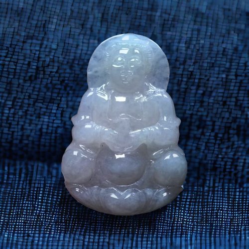 瓔珞翡翠 冰種翡翠精雕觀音菩薩 | 天然緬甸玉翡翠A貨 | 送禮