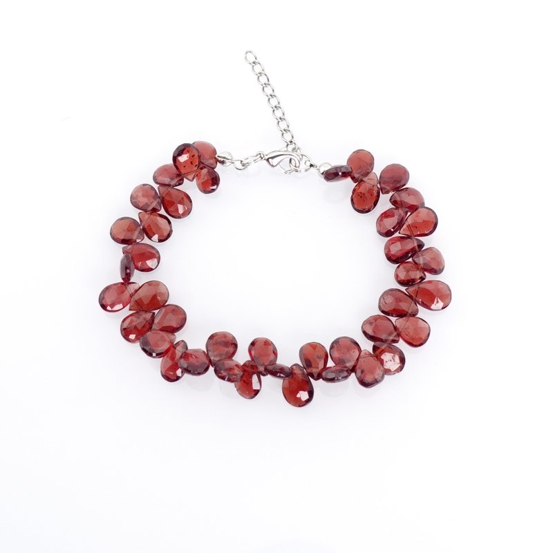 Polygram Jewelry - Natural Red Stone Bracelet - สร้อยข้อมือ - เครื่องประดับพลอย 