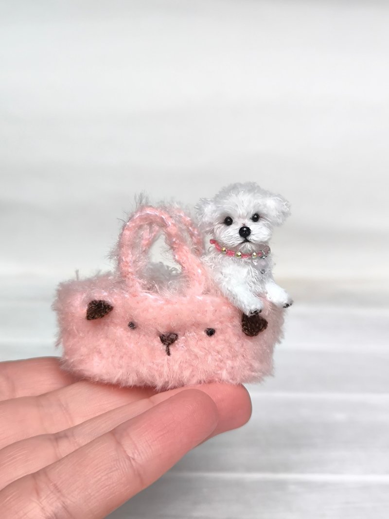 tiny Puppy Katie - 公仔/玩偶 - 羊毛 白色