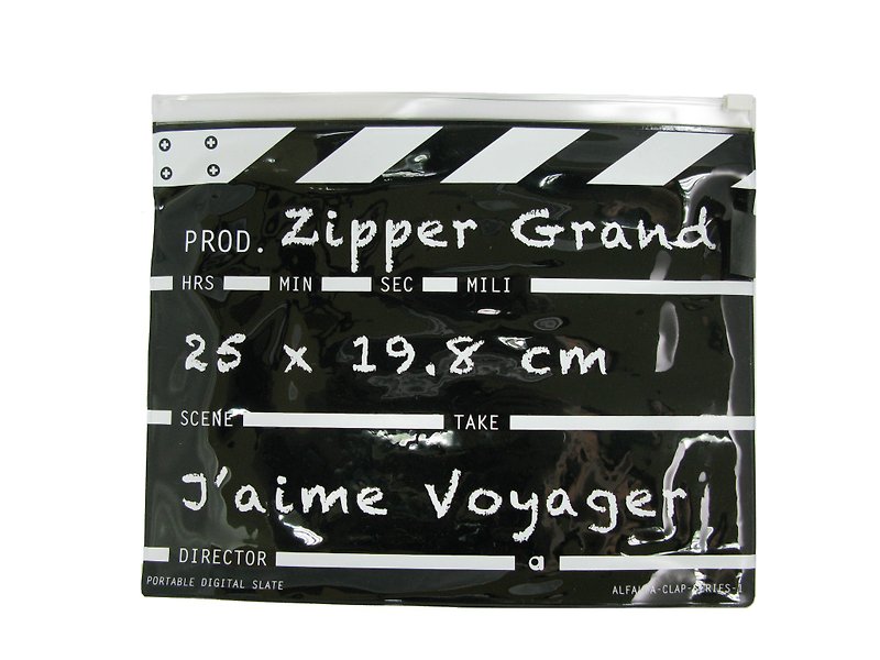 Director Clap Zipper Petit (3 pcs set) - Black - แฟ้ม - พลาสติก สีดำ