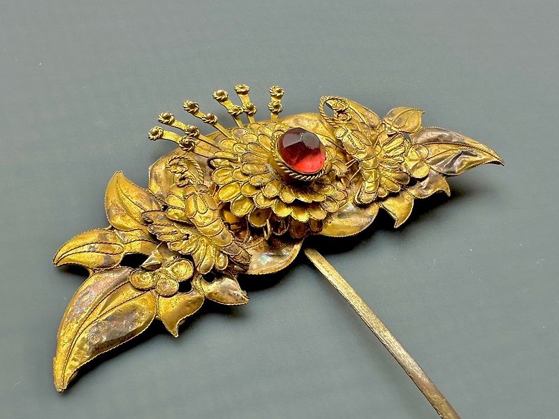 Gilt hairpin (old piece) - Hair Accessories - Other Metals 