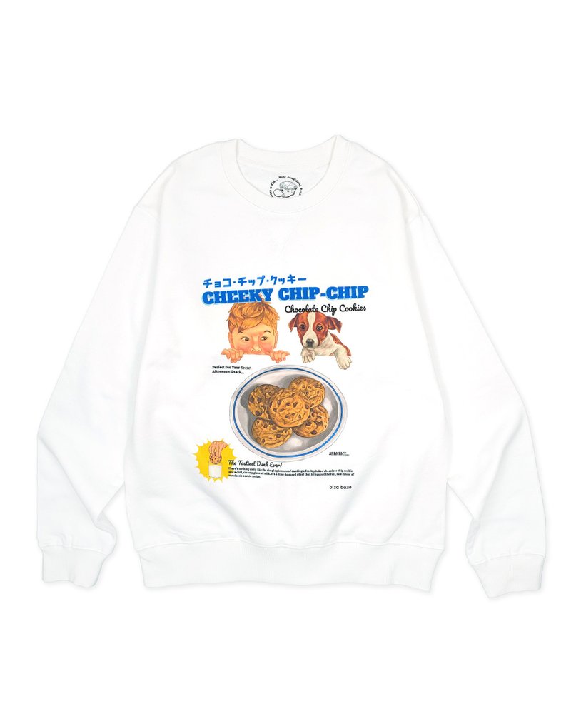 Chocolate Chip Cookie Long-Sleeved Shirt - Unisex Hoodies & T-Shirts - Cotton & Hemp White