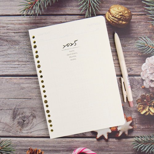 綠的事務用品股份有限公司 【conifer綠的事務】2025年25K八分割週誌內頁/補充式內頁