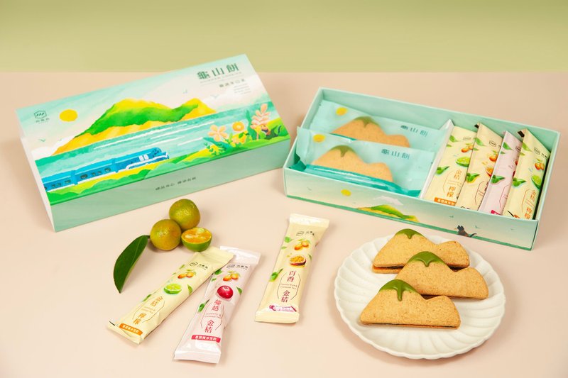 世界首創龜山餅禮盒 冬山茶夾心餅乾 - 零食/點心 - 其他材質 