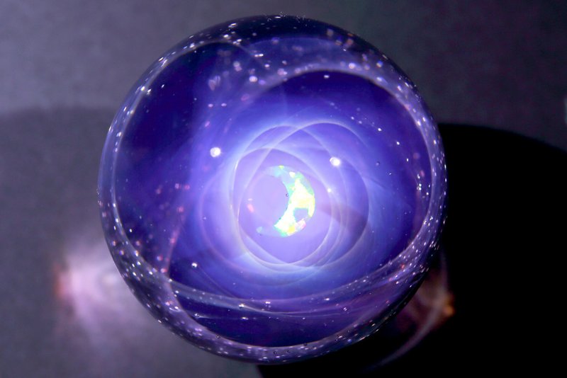 33mm 宇宙玻璃球擺設 no.M043 - 擺飾/家飾品 - 玻璃 紫色