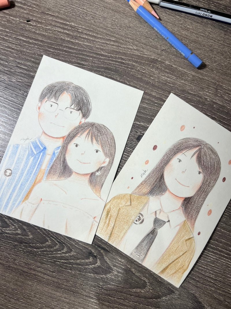 Maybe. Customized portrait painting with colored pencils - ภาพวาดบุคคล - กระดาษ 