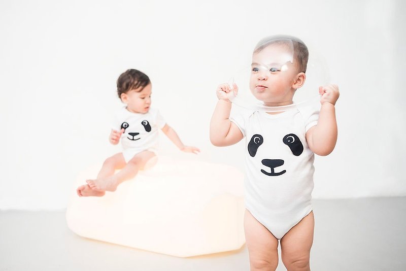 【Happy Face-Smile】baby baby cool classic onesie / 100% Organic Cotton - Other - Cotton & Hemp 