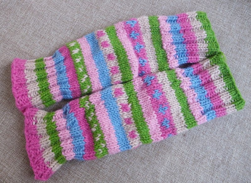 【Grooving the beats】Wool Canadian Colorful Legwarmers(Multi color_Pink) - Other - Wool Pink
