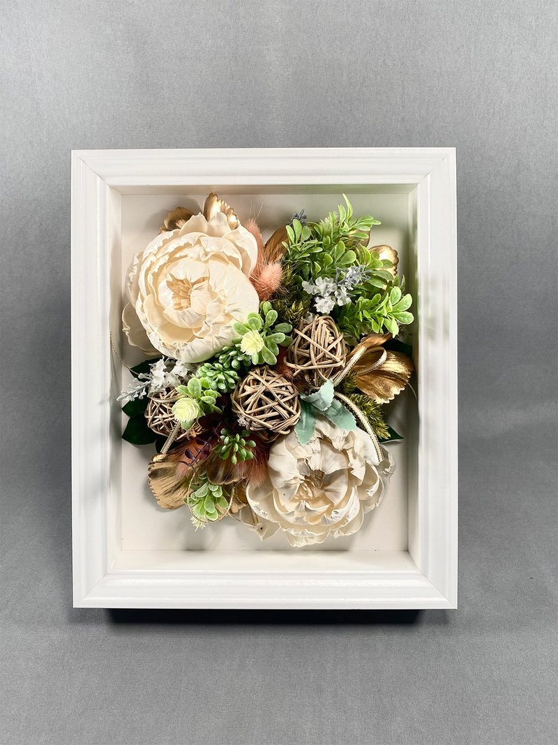 藝術花畫 乾燥花/永生花 PA-03 生日 / 祝賀 / 新居 / 喬遷 - 擺飾/家飾品 - 植物．花 綠色