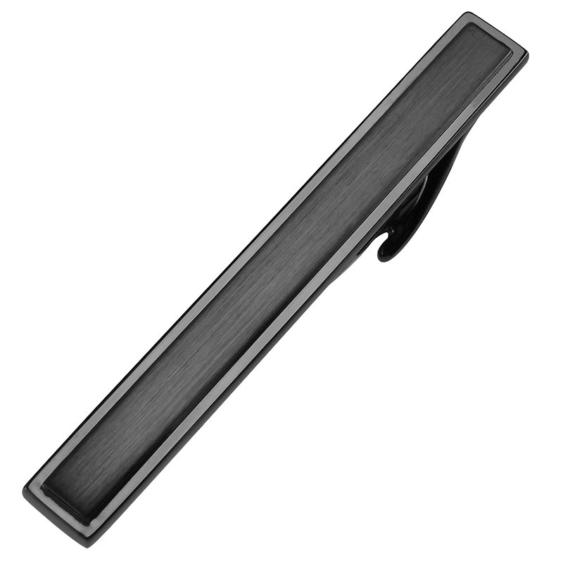 56mm Black Gunmetal Tie Clips - Ties & Tie Clips - Other Metals Black