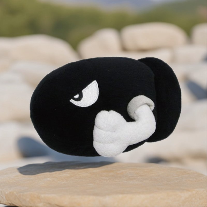 任天堂超級瑪利歐 超級瑪利歐飛彈 飛彈玩偶 娃娃玩偶公仔 - S - 公仔/玩偶 - 棉．麻 黑色