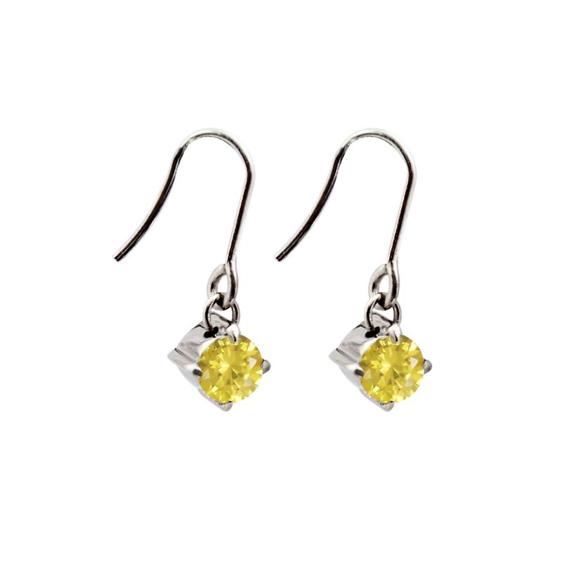 Sparkling titanium earrings - ต่างหู - เครื่องเพชรพลอย สีเหลือง