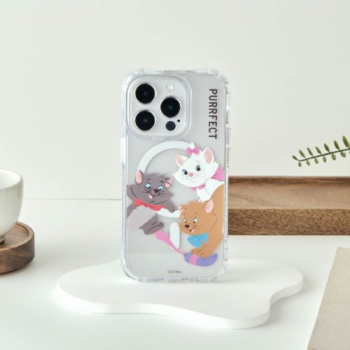 TOYSELECT Disney Cats And Dogs-瑪麗貓款三兄妹抗黃防摔MagSafe iPhone手