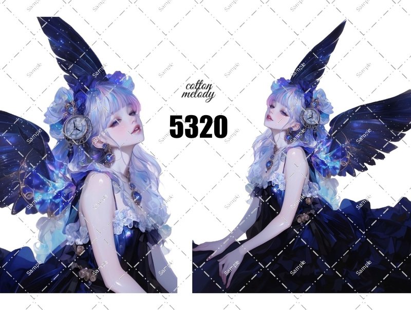original sticker no.5320 人物ステッカー オリジナルステッカー オリジナル人物ステッカー 装飾ステッカー cotton melody - 貼紙 - 紙 