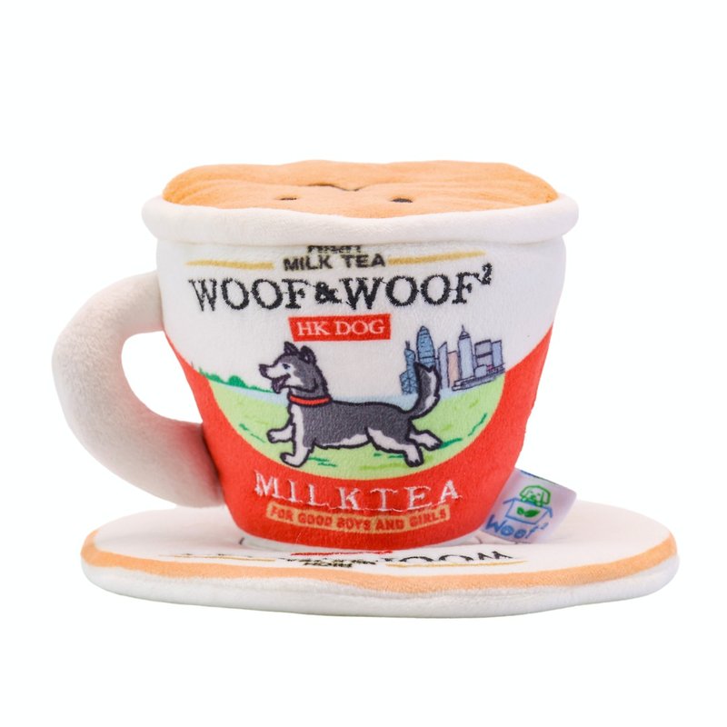 Woof2 港式奶茶二合一藏食寵物玩具 - 貓/狗玩具 - 聚酯纖維 多色