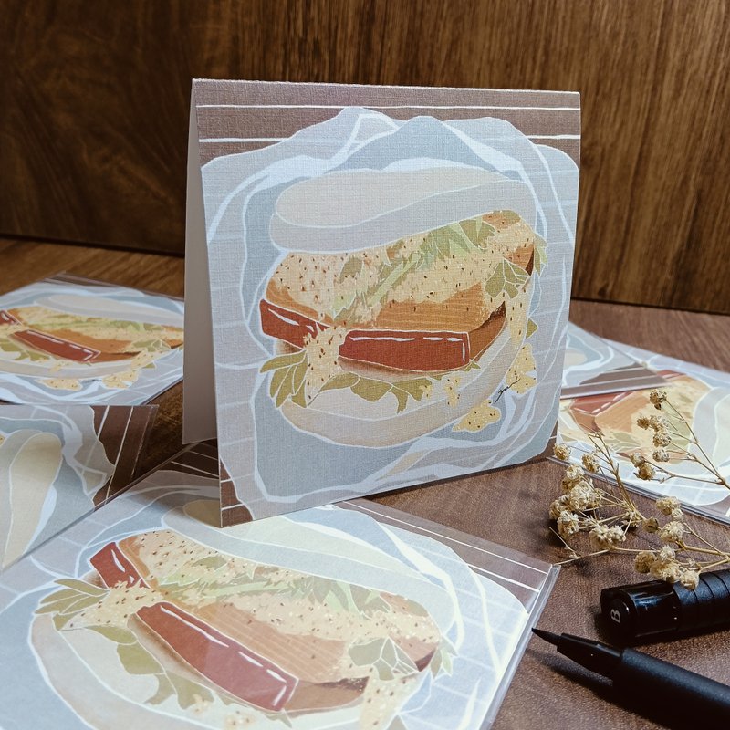 原創插畫萬用卡  |  台系風味美食 - 卡片/明信片 - 紙 多色