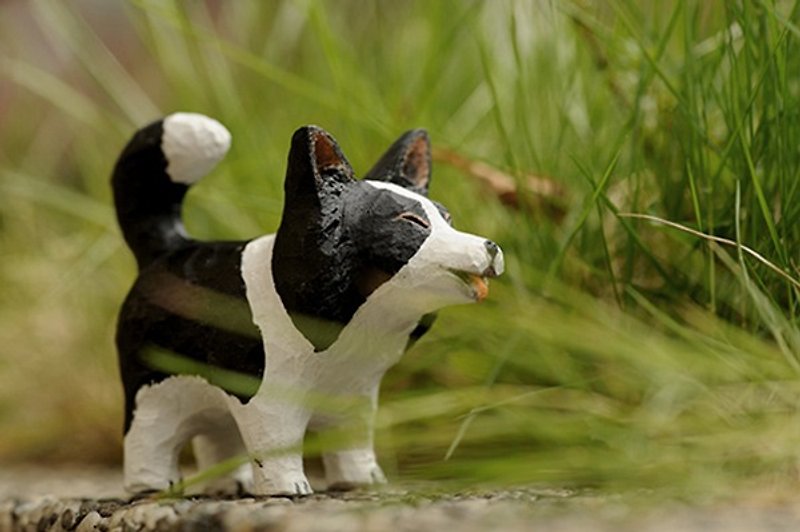 Border Shepherd Dog ♥ Pendulum Small Wood Carvings Cute Animals Healing Ornaments - งานไม้/ไม้ไผ่/ตัดกระดาษ - ไม้ 