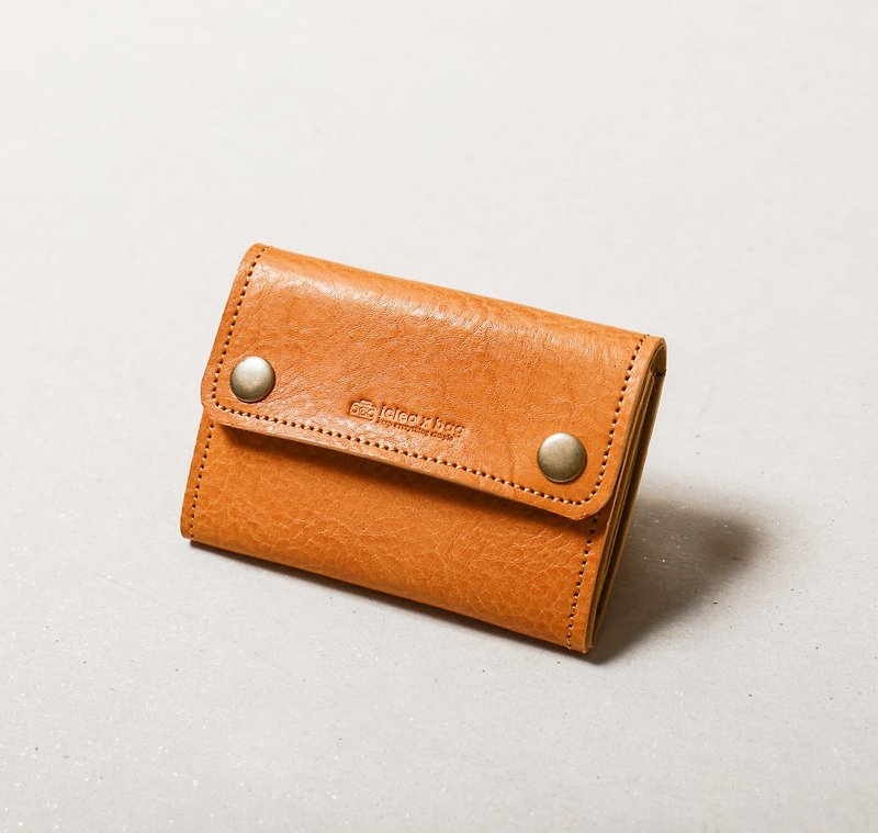 【icleaXbag】Genuine Leather Compact Wallet DG39 - กระเป๋าสตางค์ - หนังแท้ 