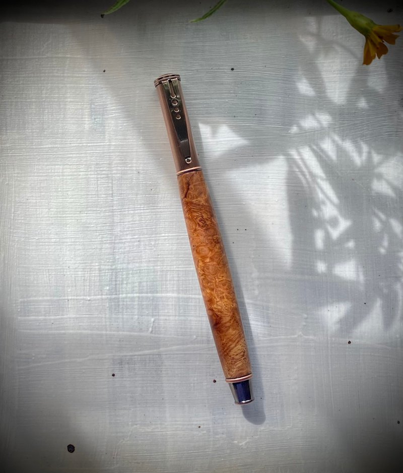 緬甸花梨樹瘤料  鋼珠筆(玫瑰金) - 鋼珠筆 - 木頭 