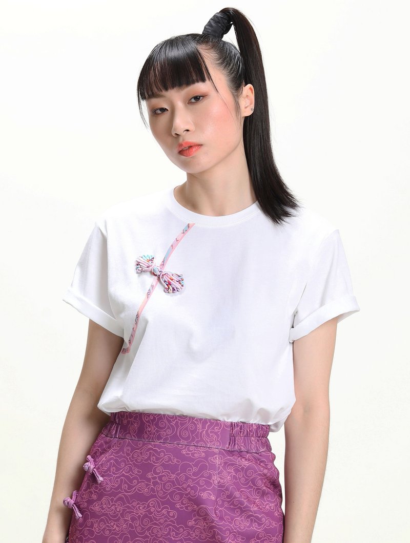 CYPHERHOOD CONNIE 印花半身裙紫色 - 裙子/長裙 - 聚酯纖維 