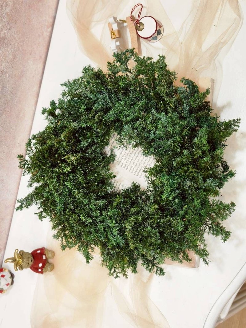 【材料包】抹茶森林花圈 純花圈無裝飾品 交換禮物 聖誕禮物 - 乾燥花/永生花 - 植物．花 多色