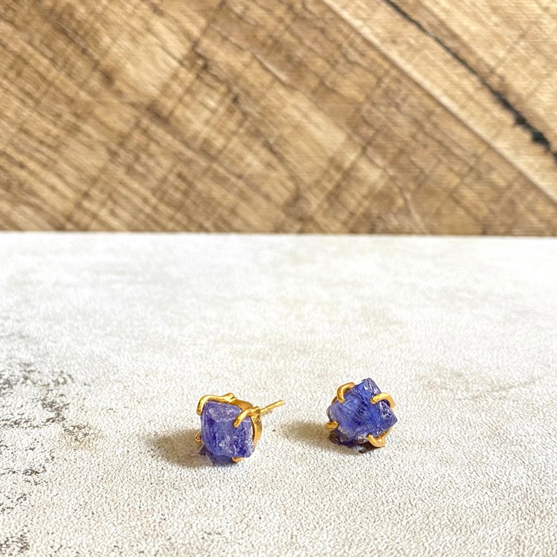 天然石 碧璽 電氣石 tourmaline 天然原礦 西瓜石 紫水晶 - 耳環/耳夾/耳骨夾 - 寶石 多色