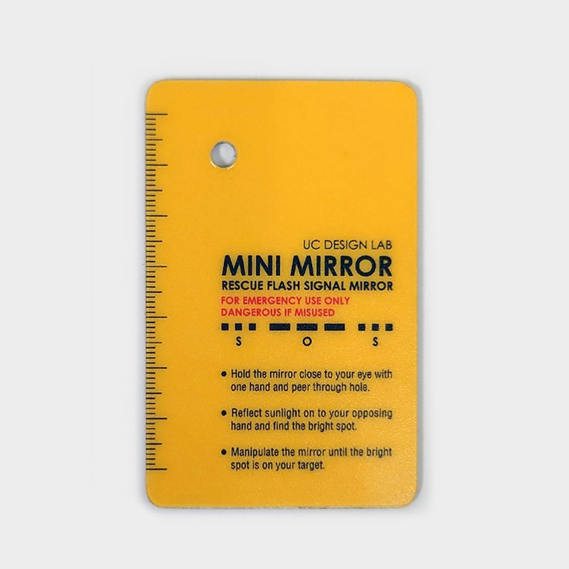 Mini Mirror 求生化妝兩用鏡 - 野餐墊/露營用品 - 塑膠 黃色
