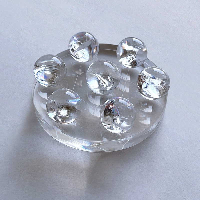 寶石系 天然礦石 阿賽斯特萊 虹彩白水晶 七星陣 3 - 擺飾/家飾品 - 寶石 透明