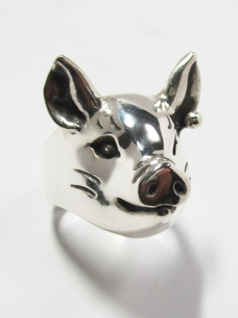 豚に真珠RING - 戒指 - 其他金屬 灰色